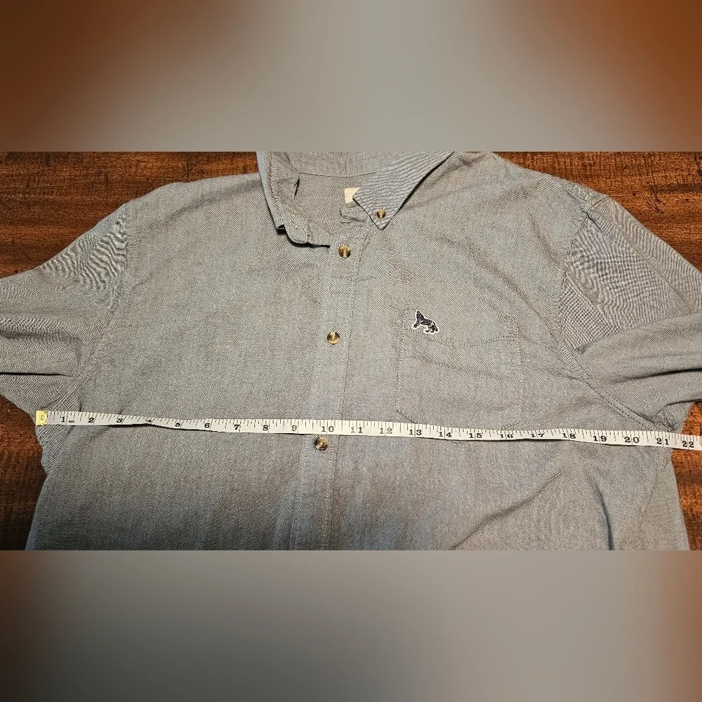 Vans Chima Ferguson Oxford Gravel Wolf Button Up Shirt Mens Sz L Skateboarding - Picture 13 of 14